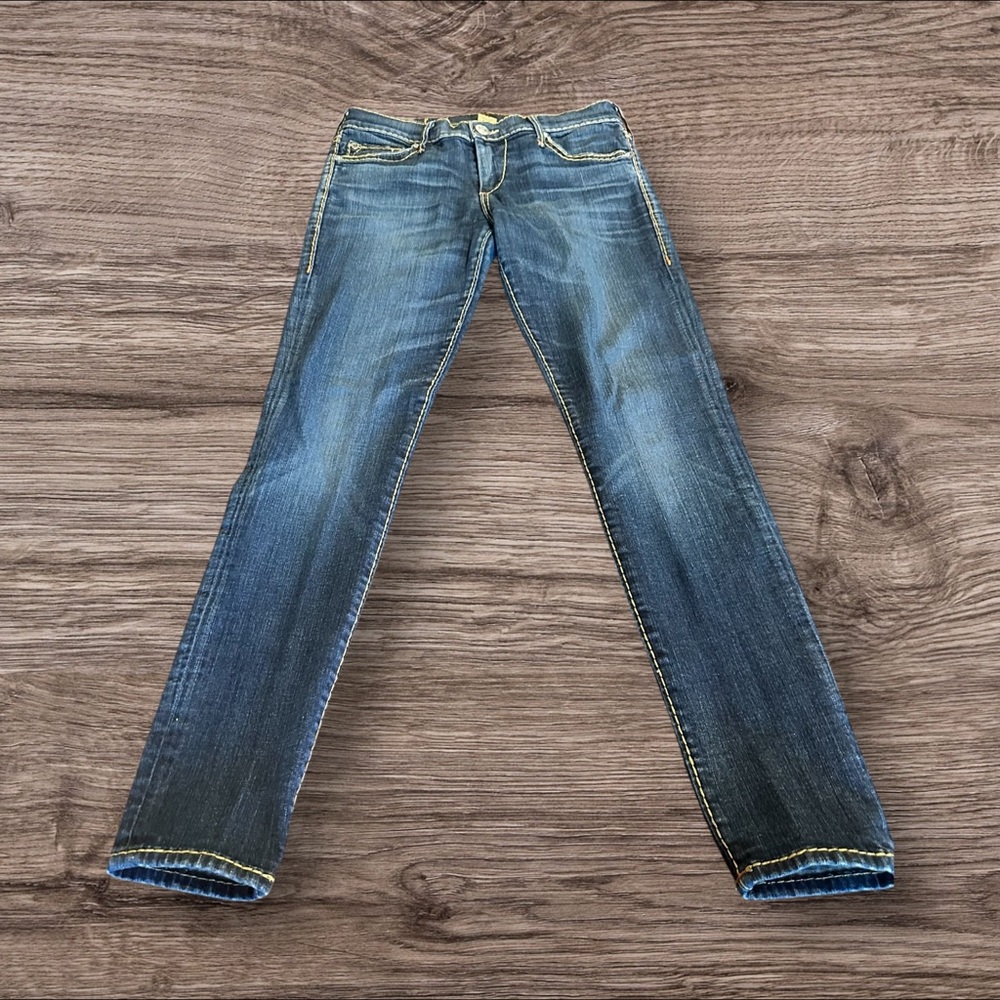 True Religion Women’s Casey Low Rise Super Skinny Jeans Size 28